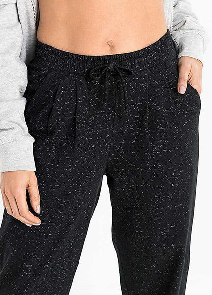 Black Marl Pyjama Bottoms