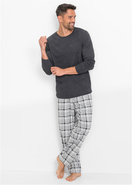 Comfortable pajamas with checked pants