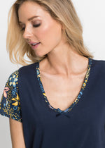 Capri pajamas with short sleeves