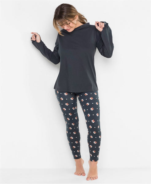 NIGHTSUIT WITH PRINTED LEGGINGS