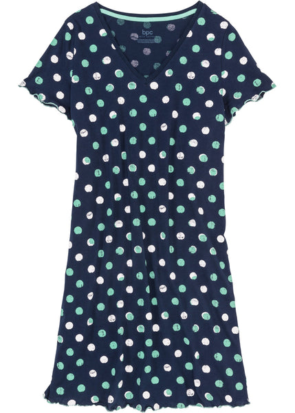 Bonprix Navy Blue Dotted NightGown