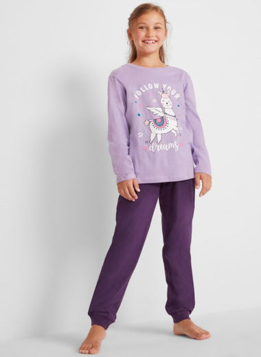 Sweet girls pajamas with placed print