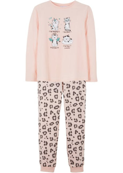 Girls Cat Printed Nightsuit