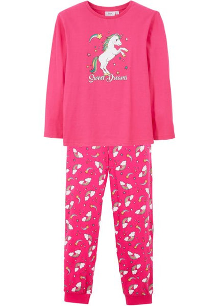 Sweet pajama suit with unicorn print