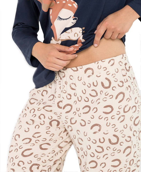 Sweet pajamas with deer motif