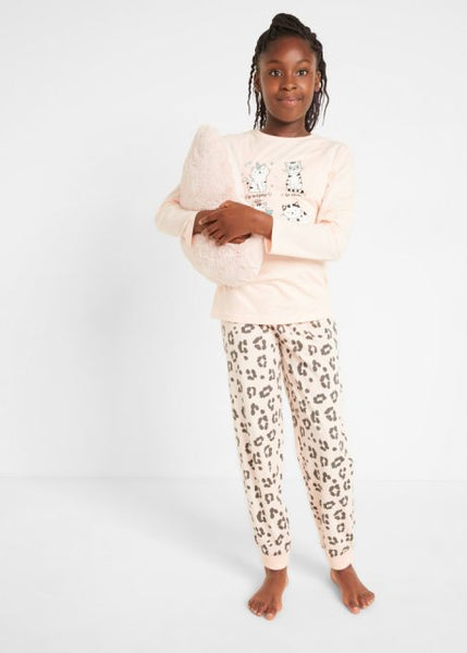 Girls Cat Printed Nightsuit