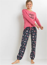 Comfortable pajama suit with floral pants