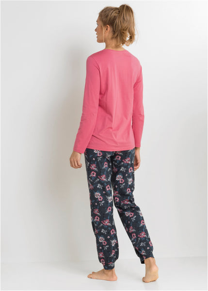 Comfortable pajama suit with floral pants