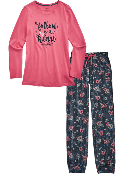 Comfortable pajama suit with floral pants