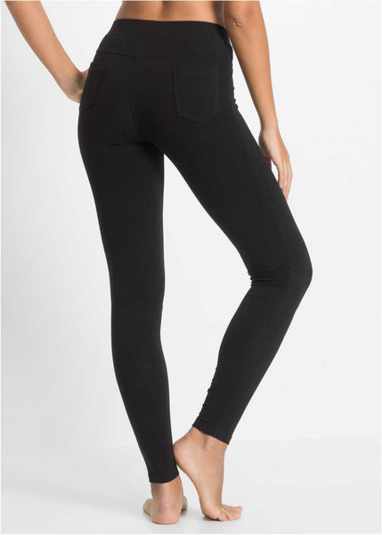 Stylish leggings with back pockets(Black)