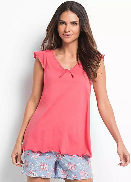 Fluted Sleeve Summer Pyjamas