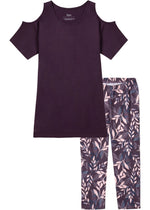 Playful Capri pajamas with floral leggings