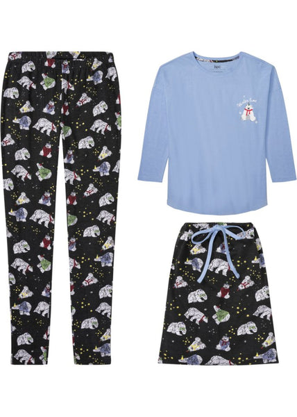 Cozy pajamas with a gift bag