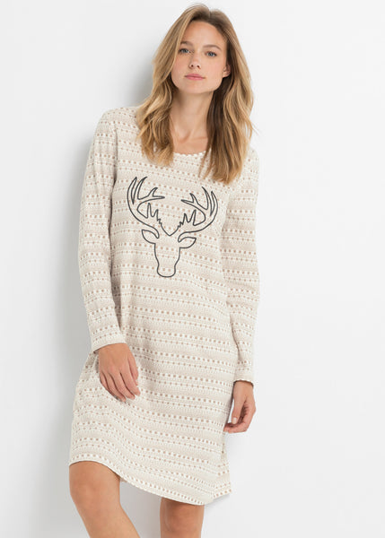 Cozy nightgown with a practical gift bag