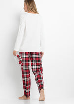 Printed Pyjamas with checked trousers