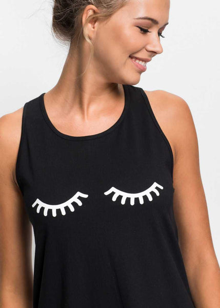 Modern nightgown with a beautiful back solution