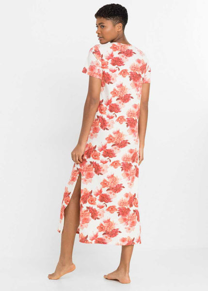 Elegant house dress with lingerie bow