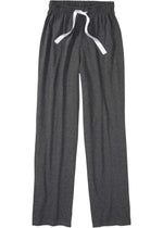 Wide pajama bottoms with tie in chiffon(Mottled Anthracite)