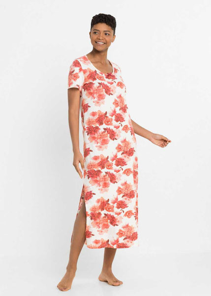 Elegant house dress with lingerie bow