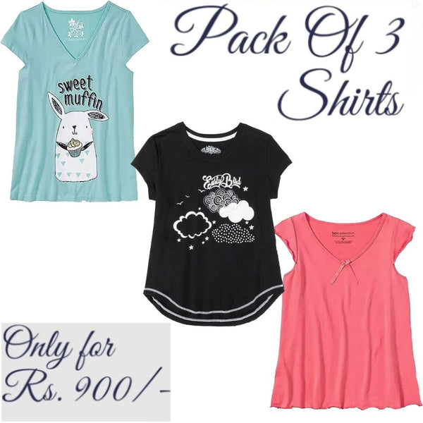 Pack Of 3 Sleep Tshirts