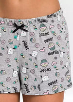 Printed  Pyjamas Shorty Set