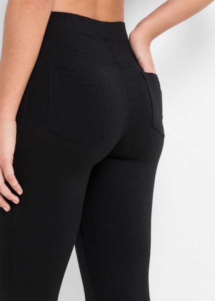 Stylish leggings with back pockets(Black)