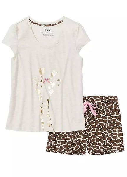 Giraffe Print Summer Shorty set