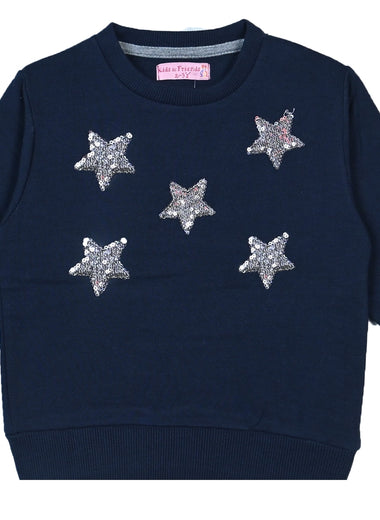 Girls star printed sweatshirt