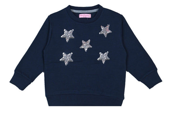 Girls star printed sweatshirt